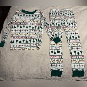 Carter's Girls Boys Happy Holiday Pajama Set Top Pants Christmas size 7